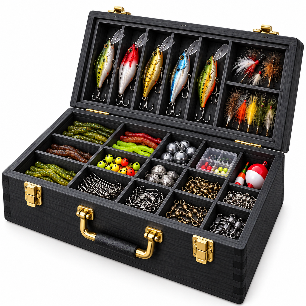Wooden Tackle Box with Dividers — view 3