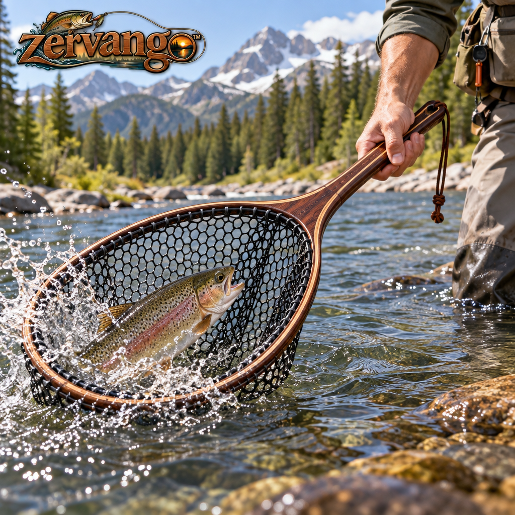 Wood Handle Landing Net — view 3