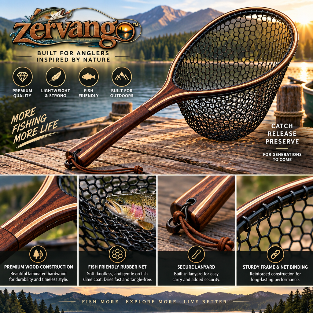 Wood Handle Landing Net — view 4