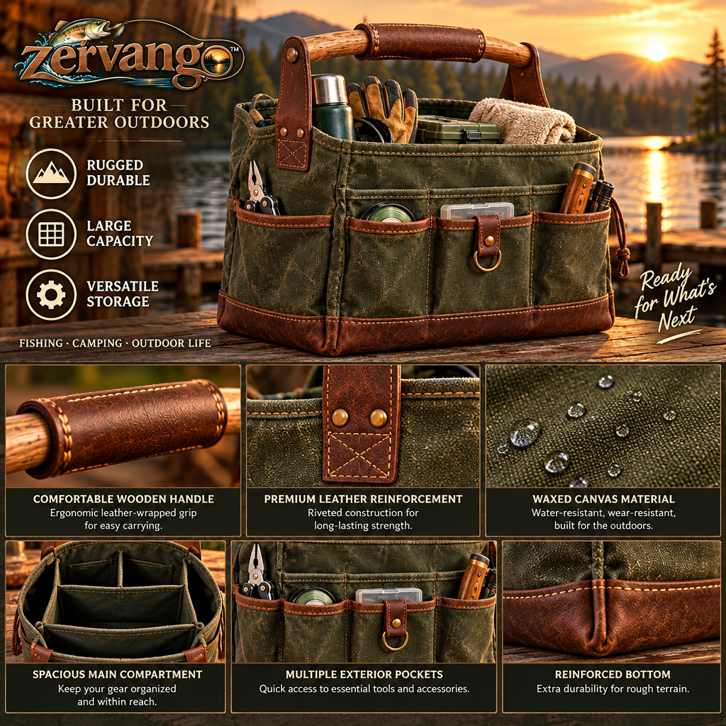 Fishing Cabin Utility Tote — view 2